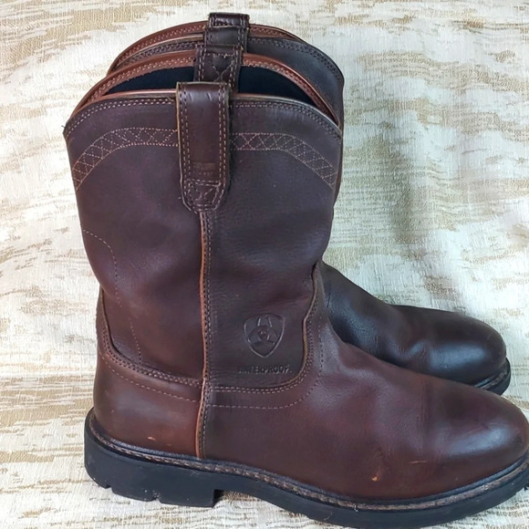 ARIAT MEN'S SIERRA H2O WATERPROOF WORK BOOTS STEEL TOE Sz 12D - Picture 4 of 14